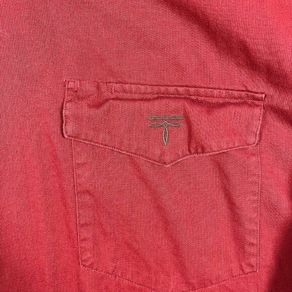 Lucchese 1883 Original Red XXL Long Sleeve Button Cotton Shirt Western Style - Picture 3 of 7